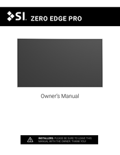 Screen Innovations ZERO EDGE PRO Owner's Manual