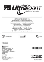 Bard Avitene Ultrafoam Instructions For Use Manual