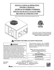 Amana APG14 M Series Installation & Operating Instructions Manual
