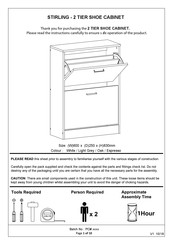 GFW STIRLING 2 TIER SHOE CABINET Manual