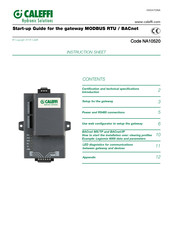 CALEFFI FPC-N34-1618 Instruction Sheet