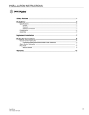 Dickey-John HydraDrive Installation Instructions Manual