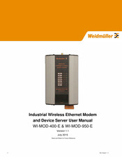 Weidmuller WI-MOD-400-E User Manual