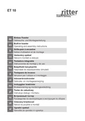 Ritter ET 10 Operating And Assembly Instructions Manual