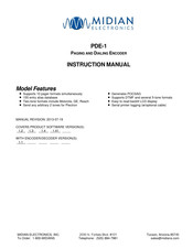 Midian PDE-1 Instruction Manual