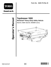 Toro Workman Topdresser 1800 Operator's Manual