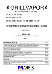 Grillvapor GV 1207/R Instruction Booklet For Installation, Use, Maintenance