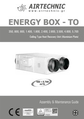 AirTechnic ENERGY BOX - TO 800 Assembly & Maintenance Manual