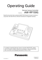 Panasonic AW-RP150G Operating Manual