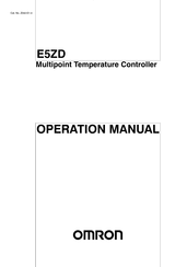Omron E5ZD Operation Manual