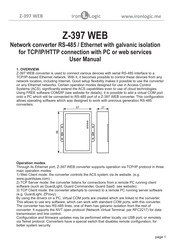 ironLogic Z-397 WEB User Manual