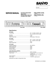 Sanyo FXD-770GD Service Manual