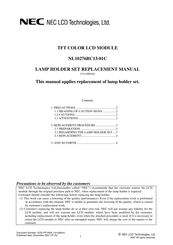 Nec NL10276BC13-01C Replacement Manual