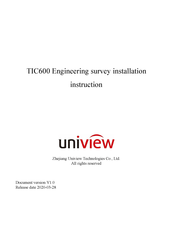 UNIVIEW TIC600 Installation Instruction