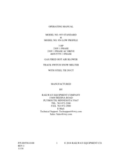Railway Equipment 950 Operating Manual