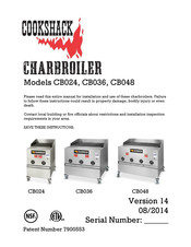 Cookshack CB036 Operator's Manual