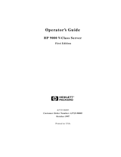 HP 9000 V-Class Operator's Manual