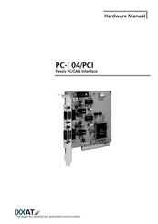 IXXAT PC-I 04/PCI Manual