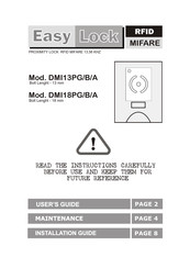 Digitron Easy Lock DMI13PG/B/A User's Manual, Maintenance, Installation Manual