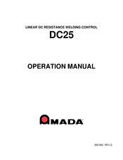 Amada DC25 Operation Manual