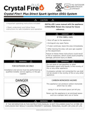 Outdoor GreatRoom Company Crystal Fire Plus Instruction Manual