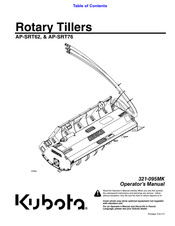 Kubota AP-SRT76 Operator's Manual