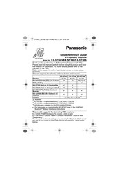 Panasonic KX-NT343 Quick Reference Manual