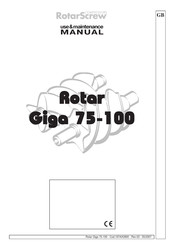 ROTAR Giga 75 Use & Maintenance Manual