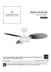 Fanimation PALMA FP6258BNMW Manual