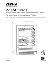 Zephyr PRB24C01BPG Use, Care And Installation Manual