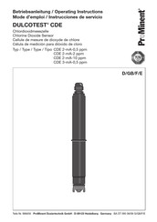 ProMinent DULCOTEST CDE 3-mA-0.5 ppm Operating Instructions Manual