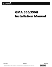 Garmin GMA 350H Installation Manual
