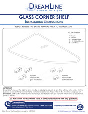 Dream Line GLSH-4100 Series Installation Instructions Manual
