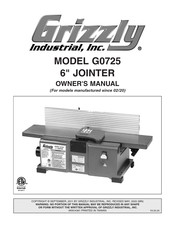 Grizzly G0725 Owner's Manual