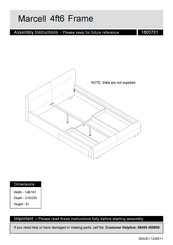 Argos Marcell 4ft6 Frame Assembly Instructions Manual