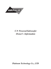 AIRPULSE C-9 Owner's Information