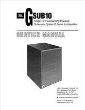 JBL G Series Service Manual