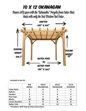 Cedarshed 12x12 SHUSWAP Assembly Instructions Manual