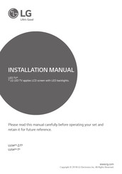 LG LU34 T Series Installation Manual