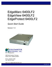 Edgewater Networks EdgeMarc 6400LF2 Quick Start Manual