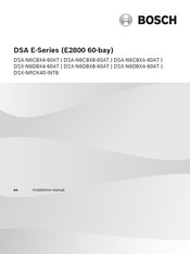 Bosch E2800 60-bay Installation Manual