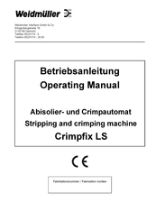 Weidmuller Crimpfix LS Operating Manual