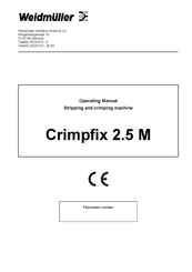 Weidmuller Crimpfix 2.5 M Operating Manual
