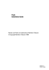 Northern Telecom Flash Basic 2 Installation Manual