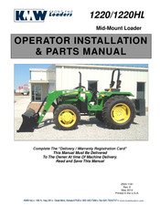 KMW 1220 Operator Installation & Parts Manual