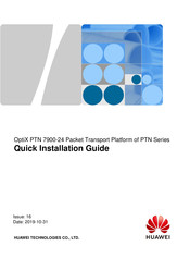 Huawei OptiX PTN Series Quick Installation Manual