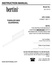 Bertini DL1747-5 Instruction Manual
