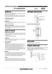 M-System 18CE Instruction Manual