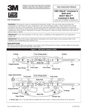 3M DBI SALA SEAT-BELT Lineman's Belt User Instruction Manual