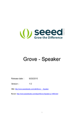 Seeed Grove-Speaker Manual